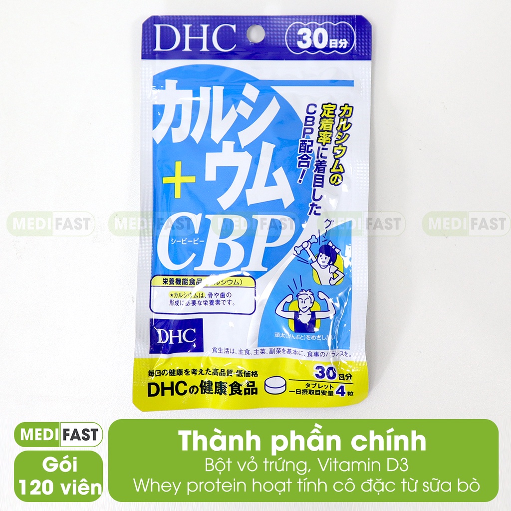 Viên uống canxi DHC Calcium + CBP - Bổ sung calci giúp trẻ phát triển chiều cao, giảm loãng xương ở người cao tuổi