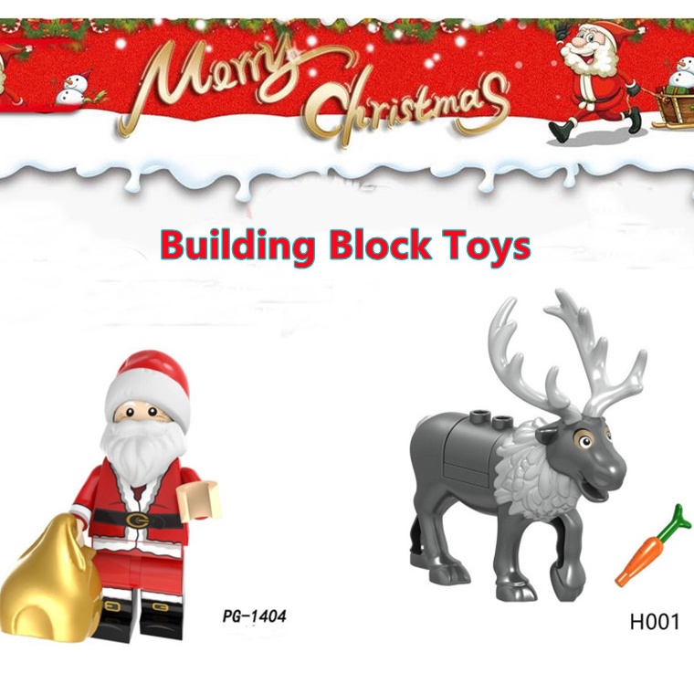 Bộ lắp ghép  hình ông già Noel và tuần lộc
