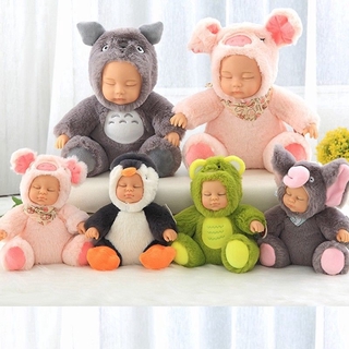 Búp bê em bé sơ sinh bằng silicone kích thước 17cm