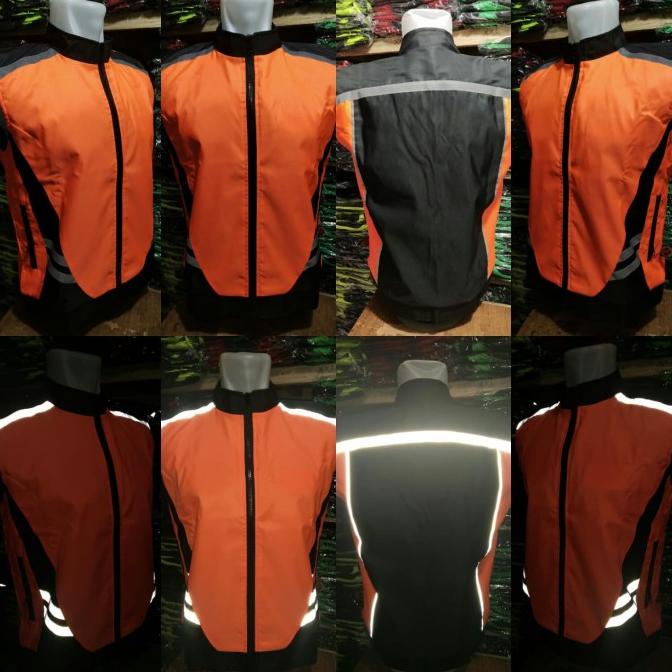 Áo Vest Xe Máy Màu Cam Taslan biker