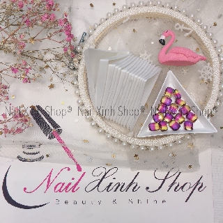 Set 3 khay nhựa đựng đá nail, khay tam giác đựng đá trang trí móng, phụ kiện nail chuyên dụng