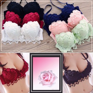 ❀ set áo lót nâng ngực & quần lót nữ họa tiết ren hoa