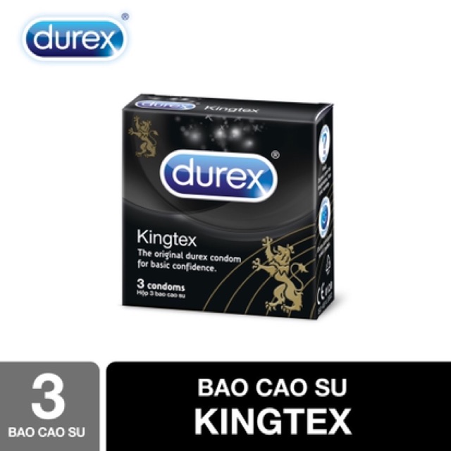 Bao cao su Durex Kingtex ôm sát 3 bao/hộp