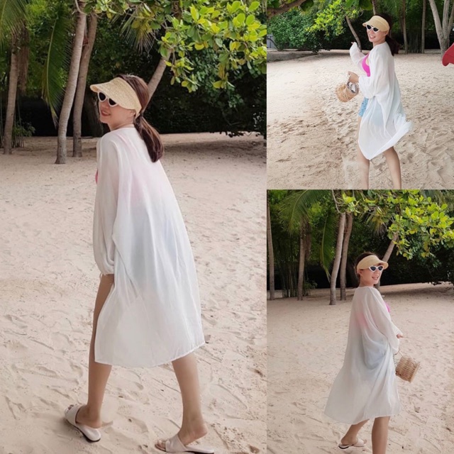 Kimono Tay Chun TRẮNG ĐEN
