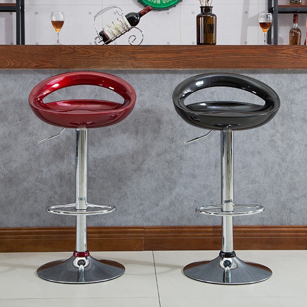 Ghế quầy bar nâng hạ IBIE Bergen chân thép mạ, lưng nhựa ABS cao cấp, tùy chọn màu sắc