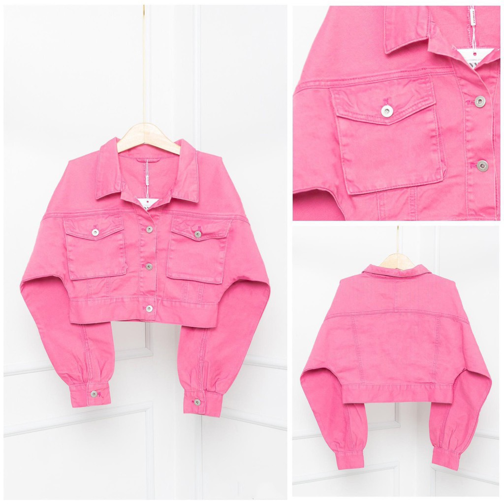 Áo Khoác Jean Nữ Dáng Lửng Túi Hộp 5 Màu - 505