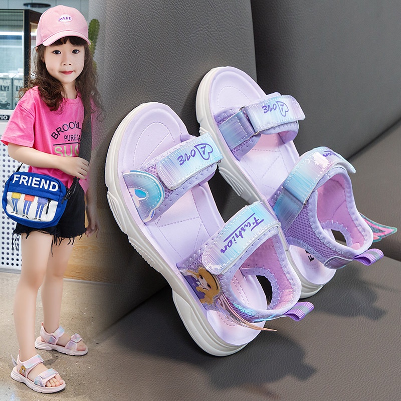 Dép sandal công chúa 2024 mã 6616 Quảng Châu cao cấp cho bé gái từ 2 đến 12 tuổi