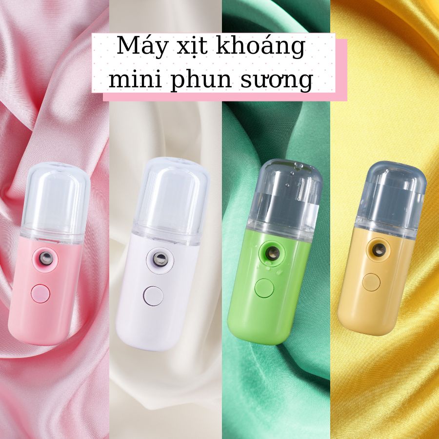 Máy Phun Sương Xịt Khoáng Mini Nano Cầm Tay Đèn Led Cung Cấp Tạo Độ Ẩm