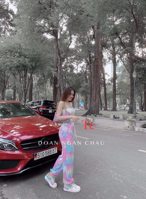Quần loang màu bom chun gấu LT