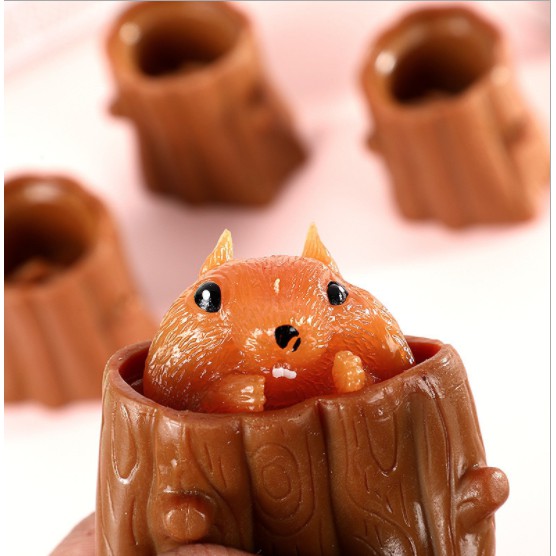 [Sẵn Hàng] Đồ Chơi Bóp Chất Liệu Silicone Hình Con Sóc Giúp Giảm Stress