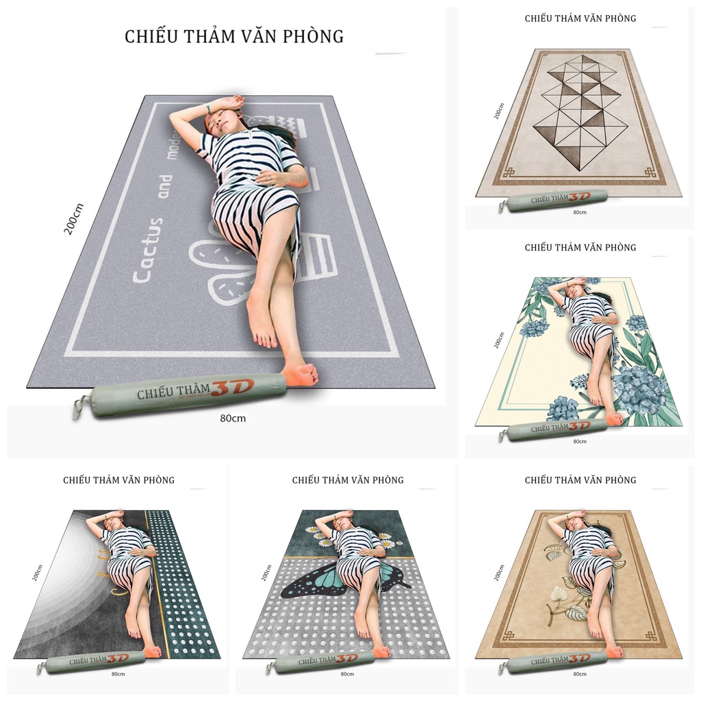 Thảm văn phòng,Chiếu văn phòng,kích thước 80x200cm,có 17 mẫu lựa chọn/mẫu cúc trắng