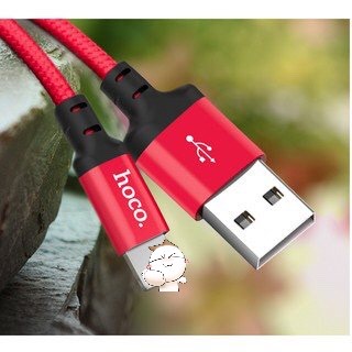 (SỈ=LẺ) Dây cáp sạc hoco x14 dây dù cho linghing-iP/ micro usb- ss/ typec c dài 1 mét- chống đứt- bền
