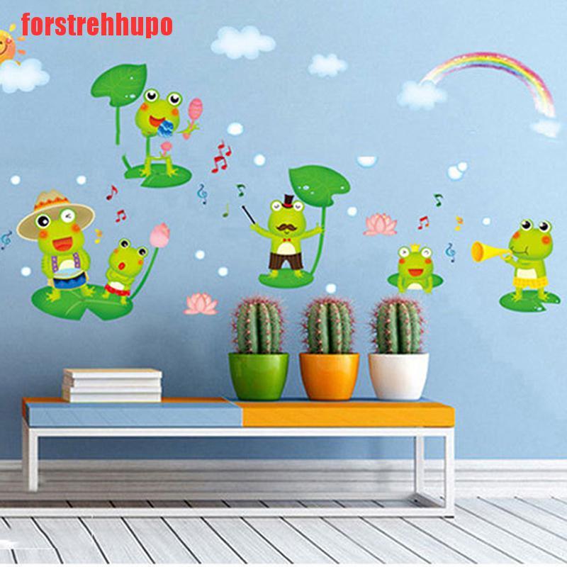 Decal Dán Tường Hình Ếch Vui Nhộn