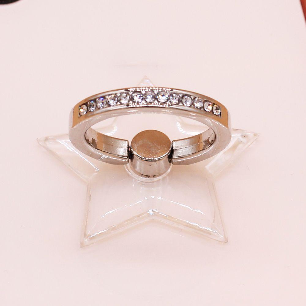 QUINTON Cute Mobile Phone Holder High Quality Phone Ring Stand Transparent Finger Ring Zinc Alloy Universal Rotatable Anti-fall Ring Buckle Phone Desktop Bracket Acrylic Car Phone Mount Stand