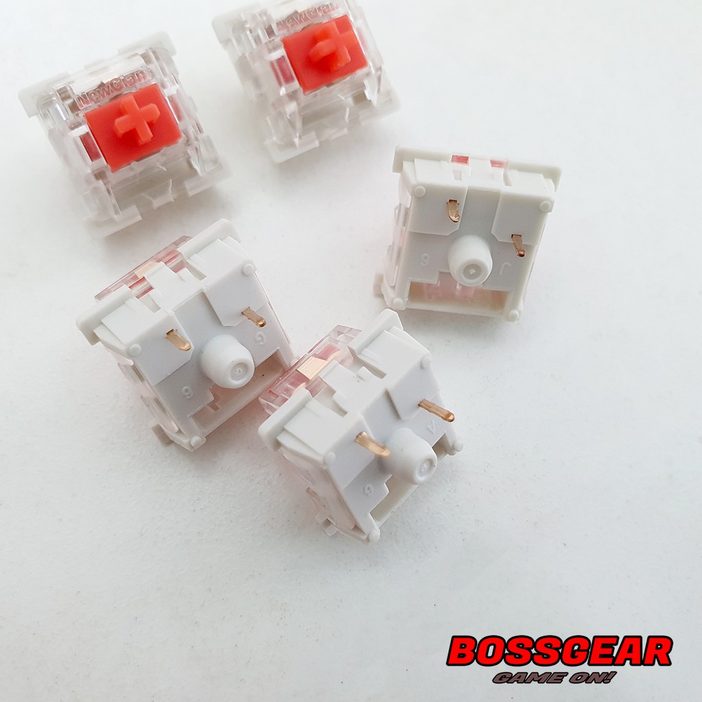 Combo bộ 5 Switch lẻ RED SWITCH 3 PIN độ bền 50 triệu lượt nhấn hot swap Newgiant