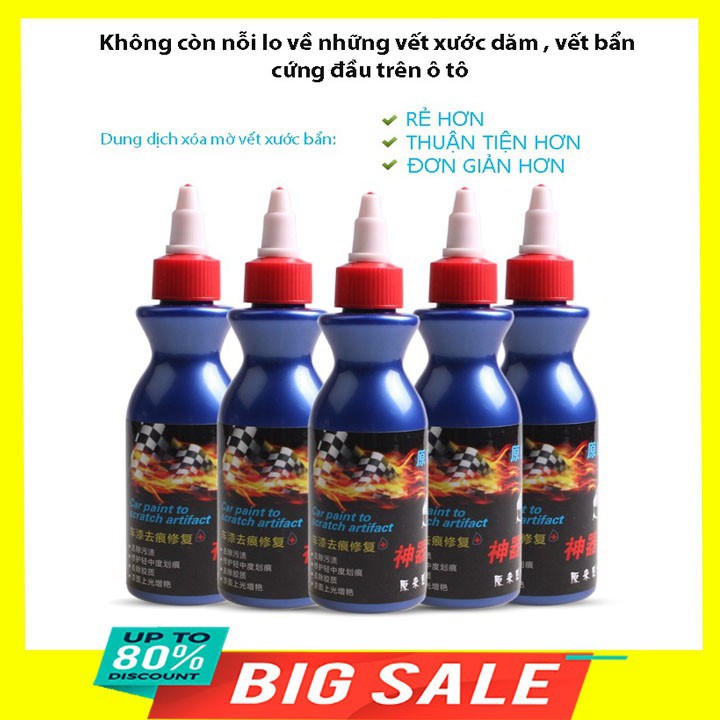 [ Flash Sale ] Xi xóa vết xước xe máy, xe ô tô thần thánh 100ml