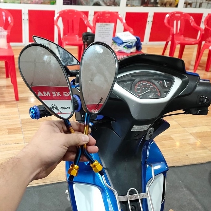 Kính H2C titan cho Suzuki và Honda , Kính H2C inox cho Suzuki và Honda