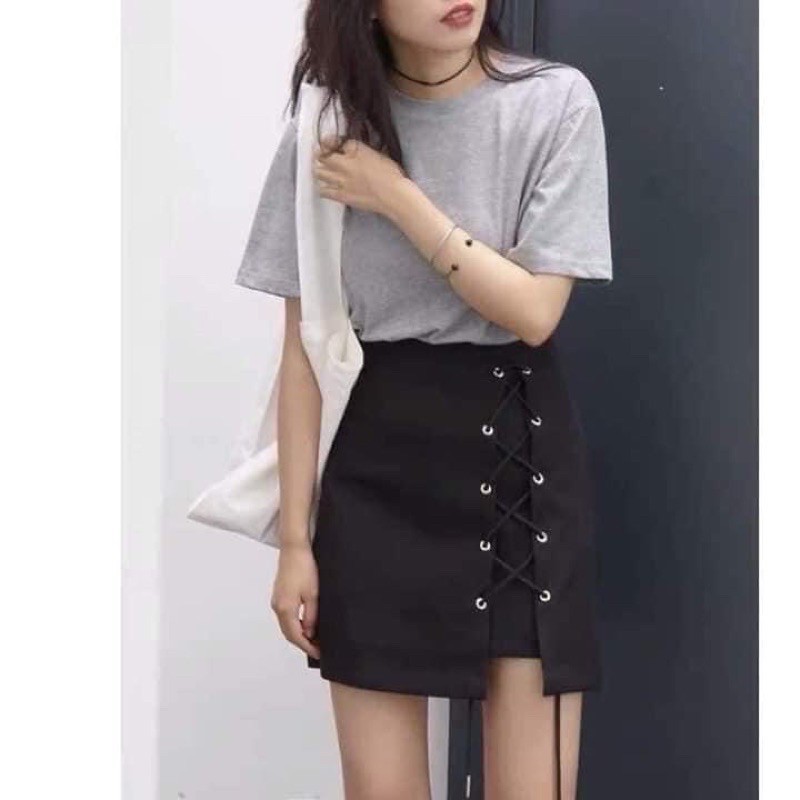Quần Váy - Chân Váy Nữ Đan Dây Dáng A