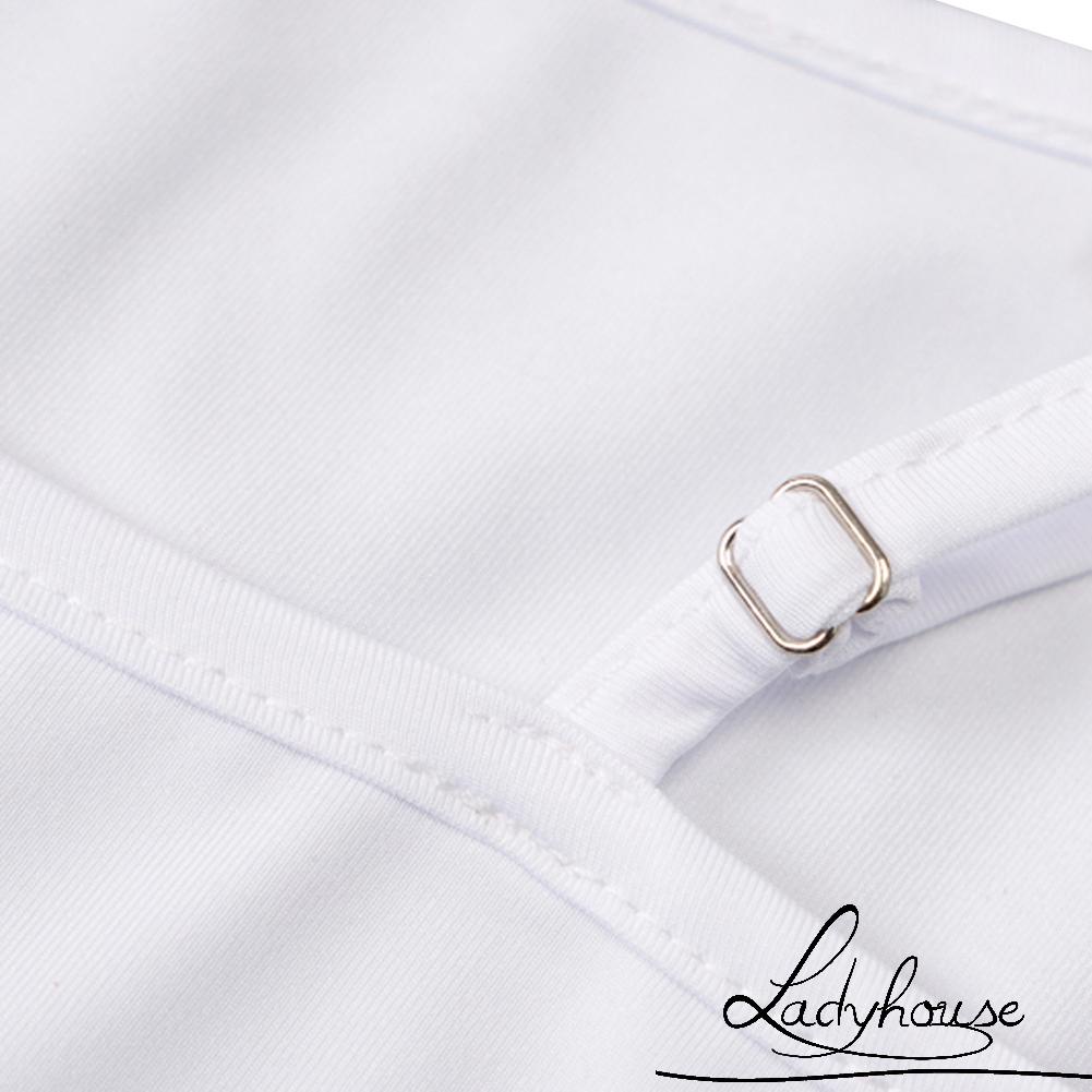 Đầm Hai Dây Mùa Hè Màu Trơn Đính Đá Hở Lưng Gợi Cảm Cho Nữ