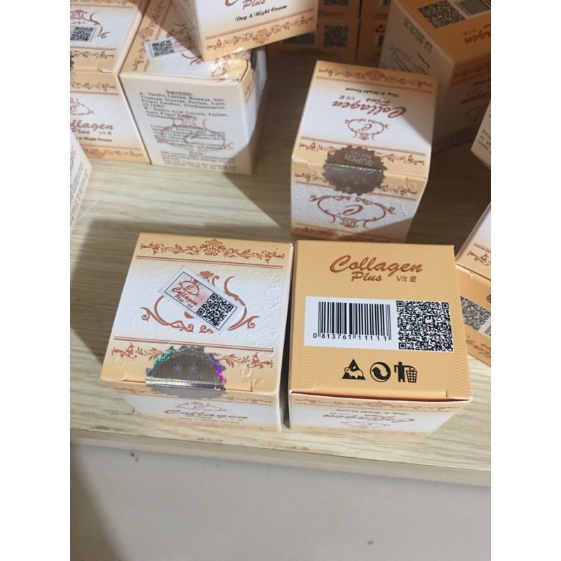 Bộ Kem ngày đêm và soap collagen vit e plus Indonesia