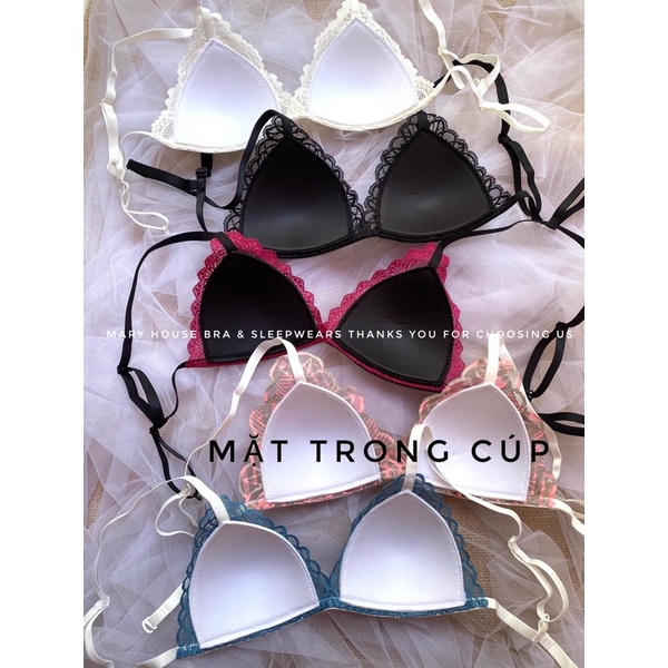 SET BRALETTE REN MÚT NGỰC QUẦN Y TRẮNG NGÀ HOA MAI | BigBuy360 - bigbuy360.vn