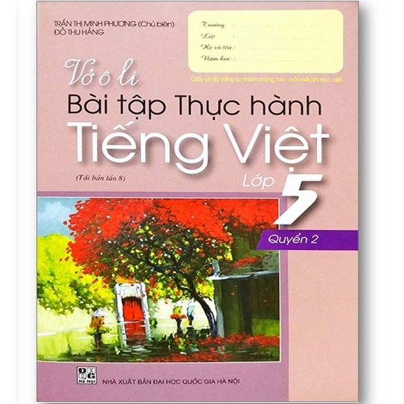 Sách - Combo Vở Ô Li Bài Tập Thực Hành Tiếng Việt Lớp 5 (Quyển 1 + Quyển 2)