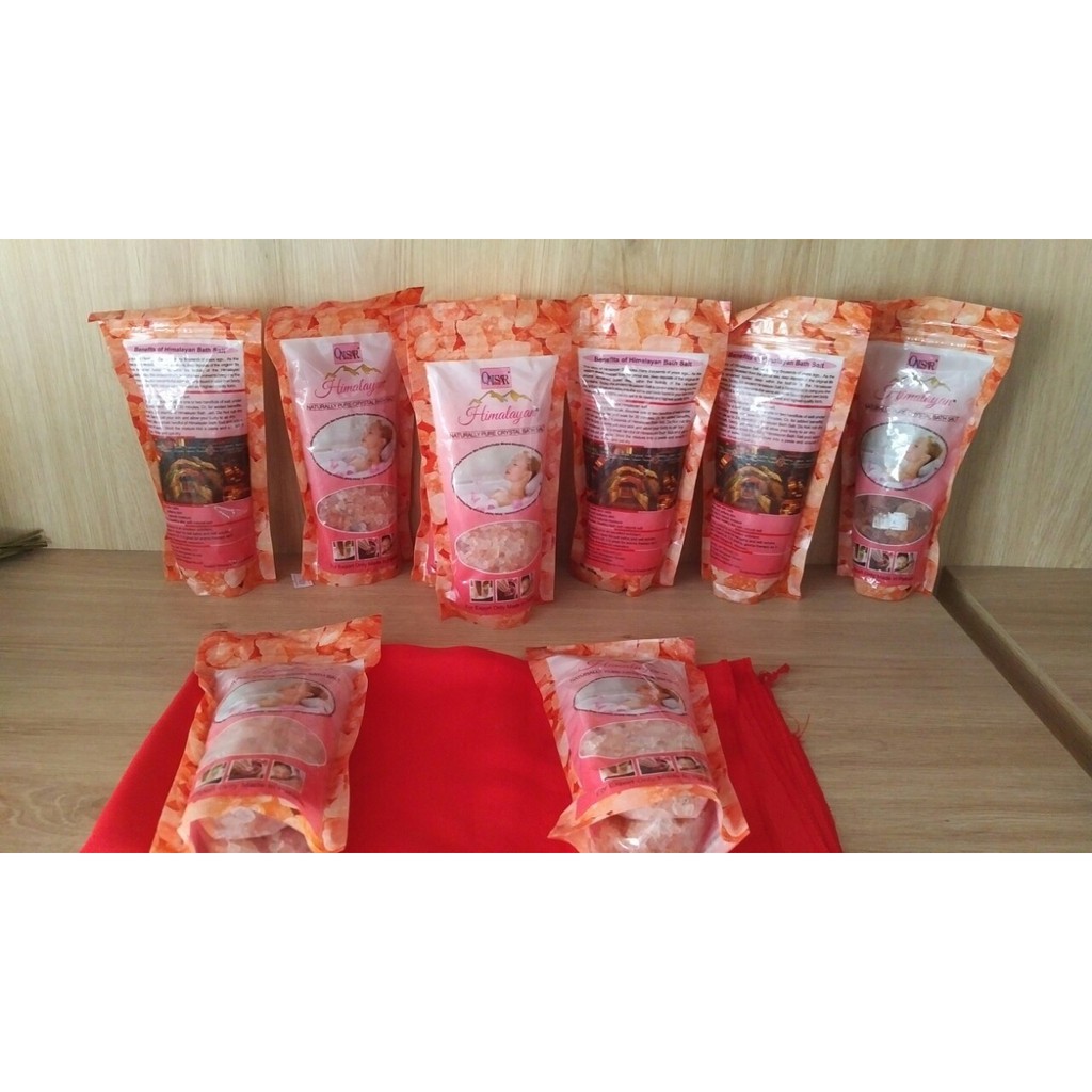Đá muối ngâm chân, tắm Khoáng Hồng Himalaya Dạng Hạt 300gram
