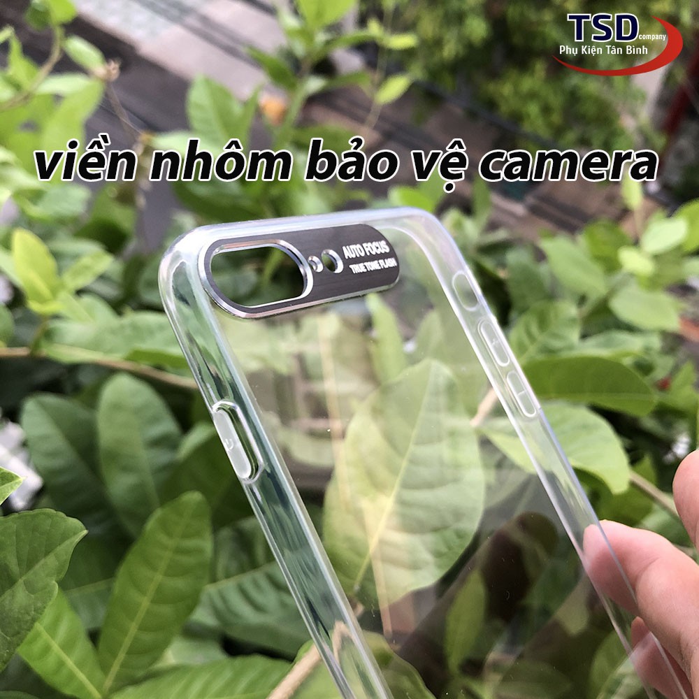 Ốp Lưng iPhone 7 Plus / 8 Plus Viền Nhôm Bảo Vệ Camera Siêu Đẹp