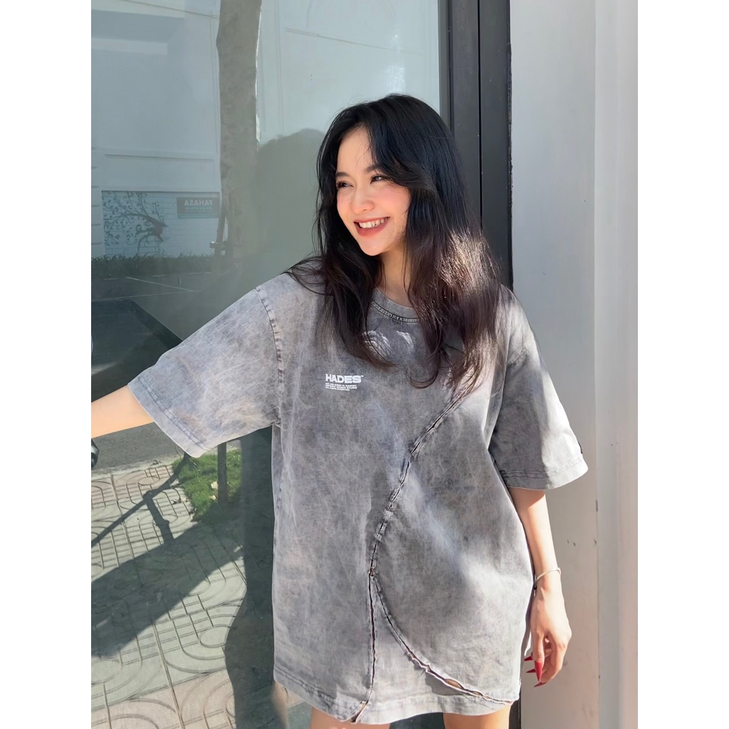 Áo Thun Tay Lỡ Unisex REASSEMBLE 100% Cotton HADES Brand Chính Hãng