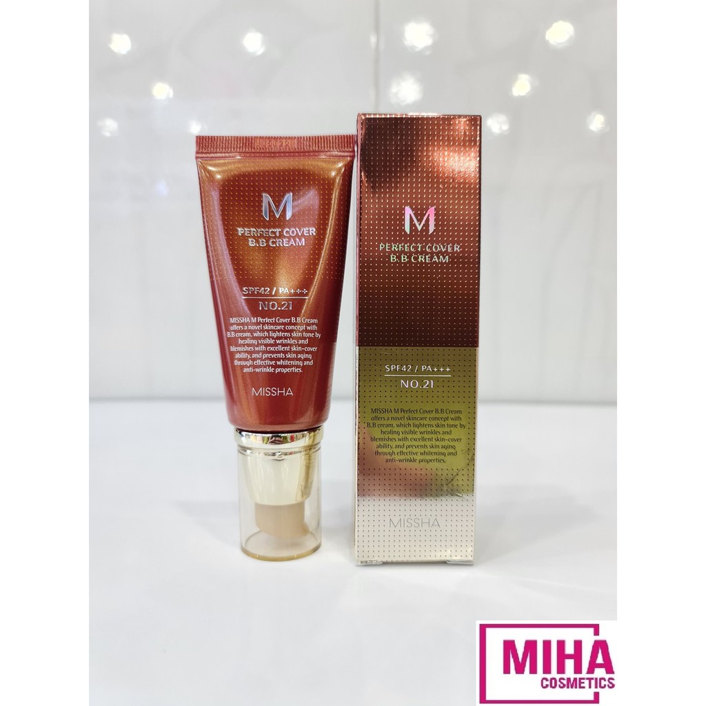 Kem Nền Che Khuyết Điểm BB MISSHA Perfect Cover SPF42 PA+++ 50ml Hàn Quốc