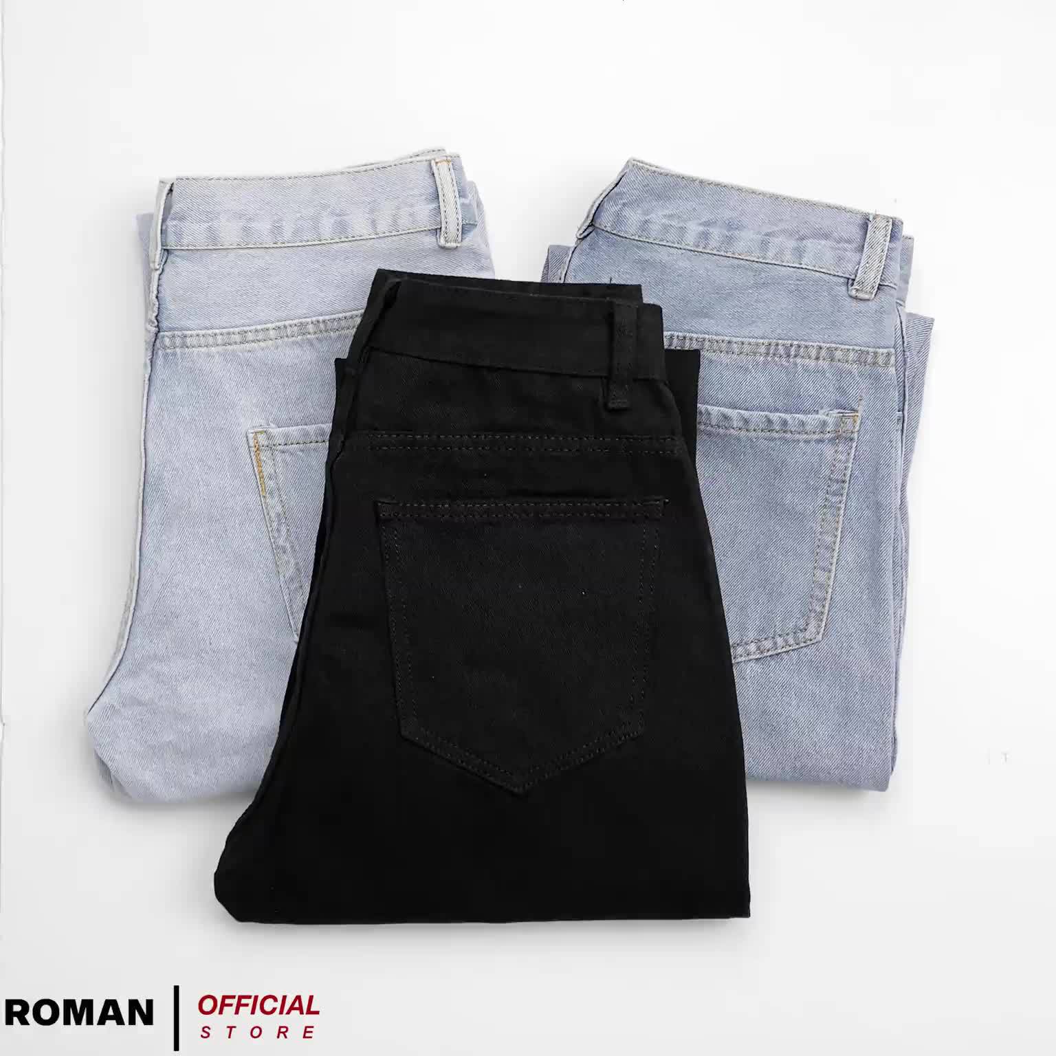 [Mã FATREND5 giảm đến 30k đơn 99k] Quần jean baggy nam ống rộng suông đứng chất bò cao cấp ROMAN QJ03 | BigBuy360 - bigbuy360.vn