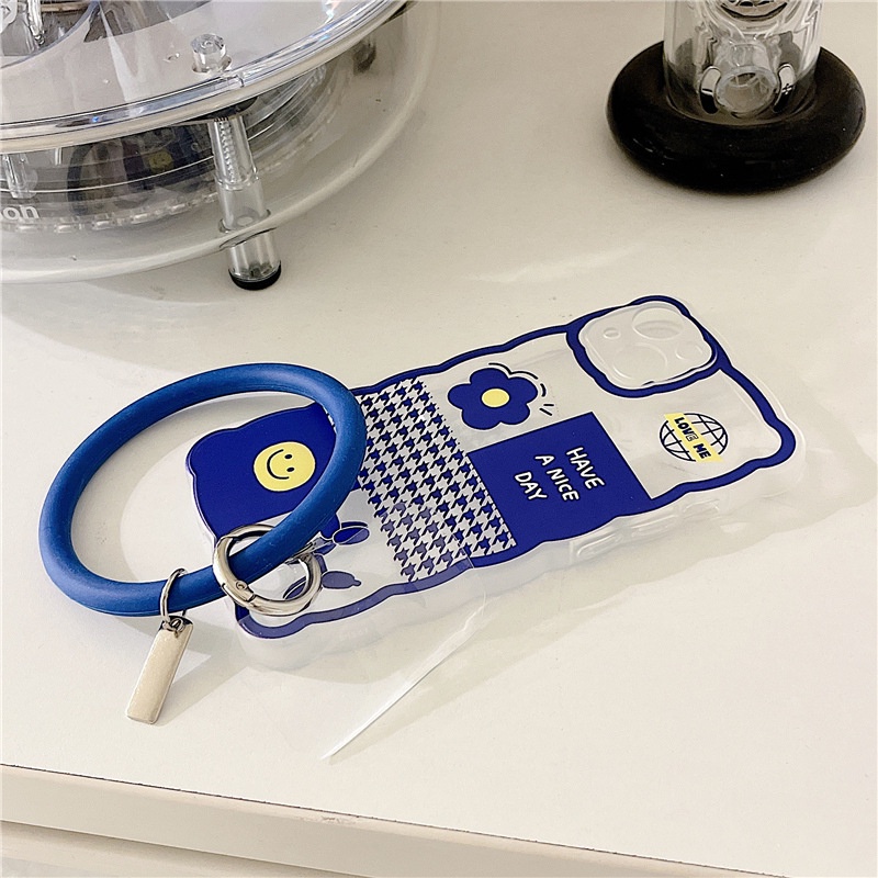 Ốp lưng iphone Ốp Điện Thoại Silicon Màu Xanh Dương Họa Tiết Sóng Biển Lớn Cho iPhone 12 / 13Pro 11 x 14pro / 6 / 7 / 8 / PLUS / PROAMX-14 Dinuo case