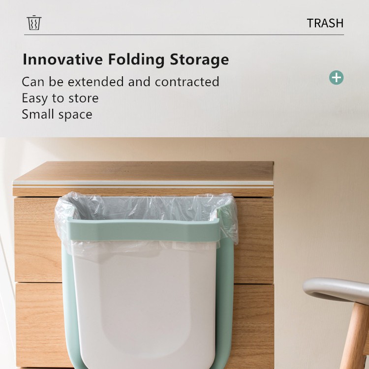 Xiaomi Youpin Jordan&amp;Judy Thùng Rác Treo Tường 8.8L Có Thể Gập Lại Tiện Dụng Cho Nhà Bếp