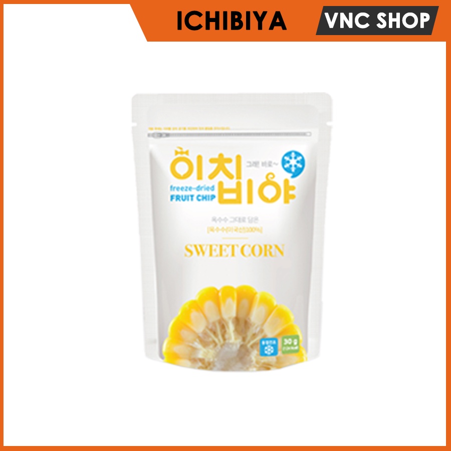 Bắp Sấy Lạnh Hàn Quốc Ichibiya Ngon Như Trái Tươi Gói 30g