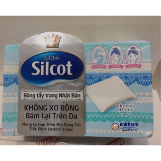 BÔNG TẨY TRANG SILCOT HỘP 82 miếng