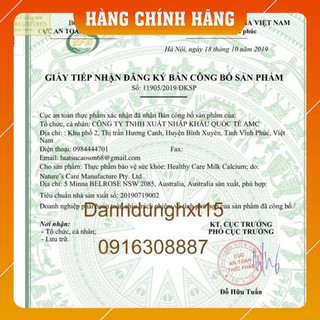 Canxi sữa Milk Calcium Healthy Care 60 viên Úc  đẩy lùi rụng tóc, biếng ăn, khóc đêm cho bé