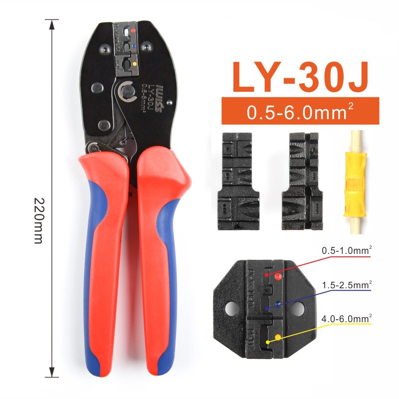 Kìm Uốn Dây Điện Cách Điện Cho Xe Hơi 22-10Awg 0.5-6.0mm2 LY-30J