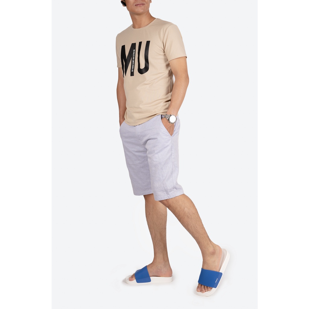 Dép nam nữ quai ngang slipper Pathon quai PVC và đế PU trắng quai xanh dương Mẫu SD33