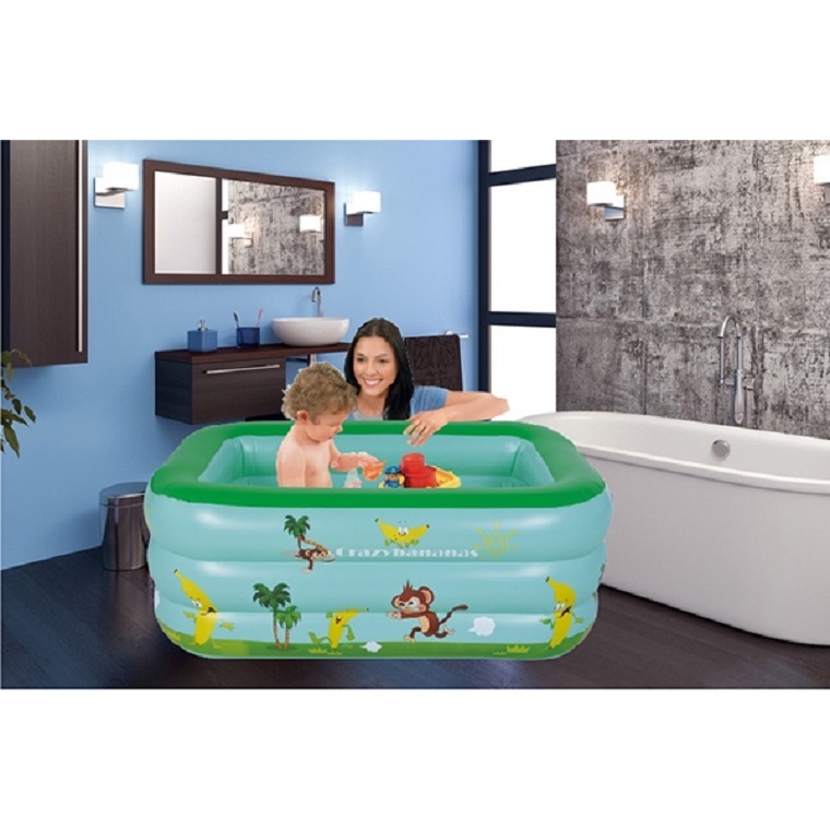 Hồ bơi phao chữ nhật 3 tầng 1m5 tặng kèm keo vá chuyên dụng