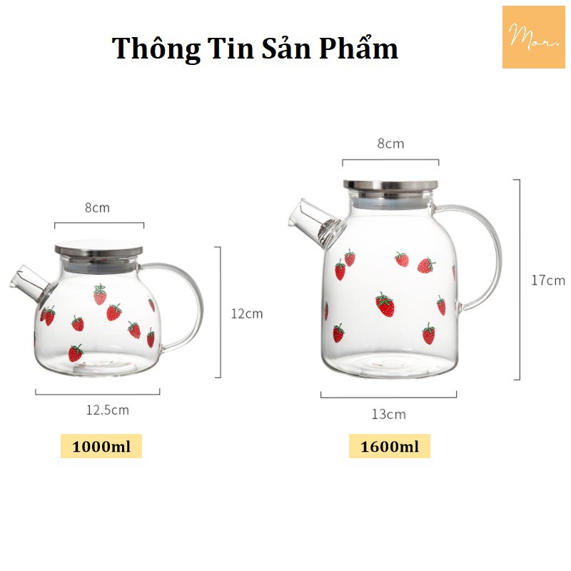 Bình nước thủy tinh chịu nhiệt - BN04
