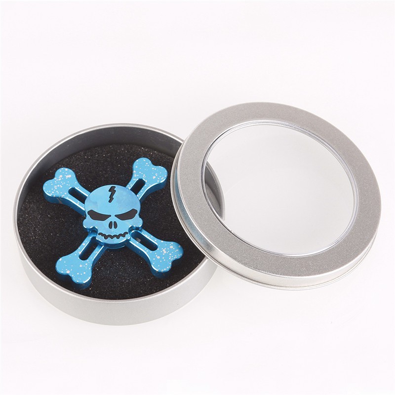 Con quay đồ chơi Fidget Spinner EDC hình đầu lâu giúp giảm căng thẳng