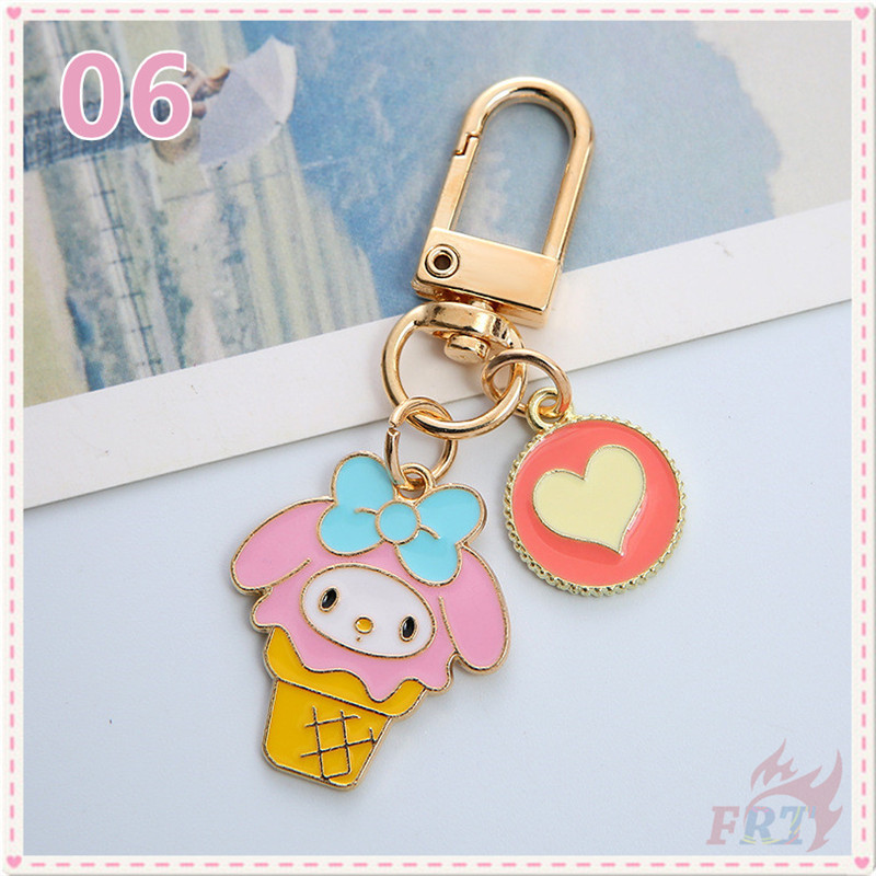 Móc chìa khoá trang trí hình nhân vật Melody/Kuromi/Pom Pom Purin/Cinnamoroll/Little Twin Stars