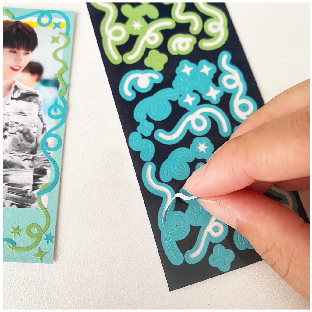 Sticker Trang Trí Toploader Confetti Ribbon Mảnh Lovable Me