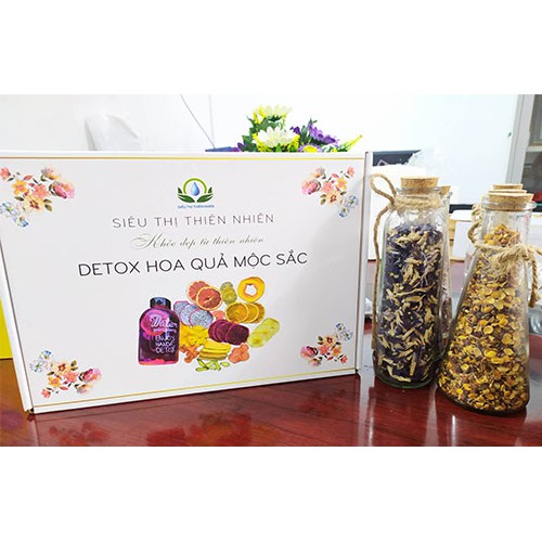 Detox Hoa Quả Sấy Khô Mộc Sắc Hộp 30 gói(tặng chai detox)