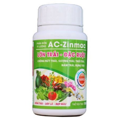 Phân bón vi lượng AC ZINMAC 100ml - Lớn trái Đặc ruột