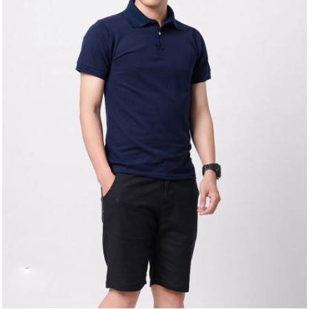 Áo Thun Nam Cộc Tay PoLo cổ bẻ vải trơn khô thoáng mát,form ôm nhẹ nam tính | BigBuy360 - bigbuy360.vn