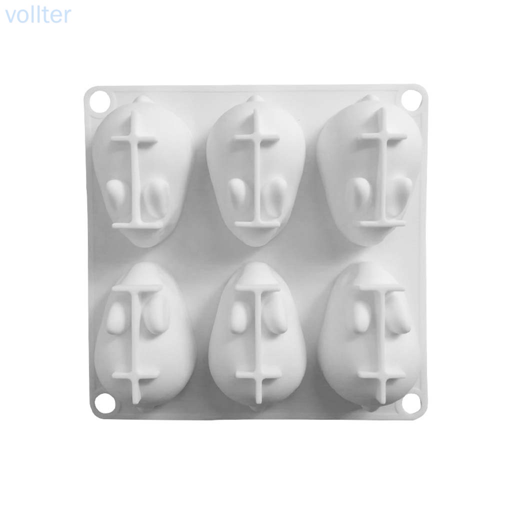 Khuôn làm bánh mousse bằng silicon 6 ô hình động vật 3D