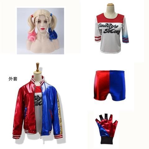 Suicide Squad Clown Girl COS Quần áo Harley Quinn Nữ Jedi Sinh tồn Ăn gà T-shirt Trang phục đầy đủ