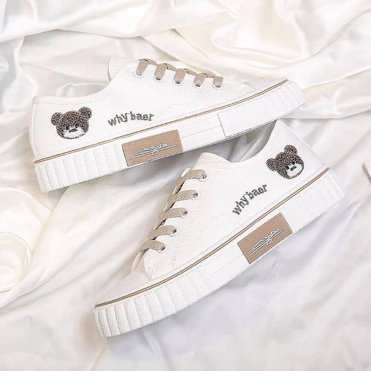 Giày Thể Thao Nữ Vải Canvas Mẫu Mới Nhất PS8AP Nhập Khẩu Từ Hàn Quốc Chính Hãng 9