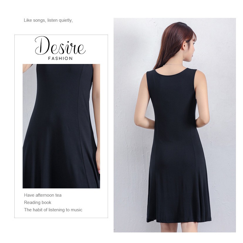 [Video thật] Váy thun cotton sát nách dáng xòe mịn mát mùa hè VNN-0097N | BigBuy360 - bigbuy360.vn